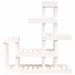 vidaXL Solid Wood Pine Plant Stand Planter Holder Shelf Multi Colours/Sizes - White, 92 x 25 x 97 cm - Additional view 4