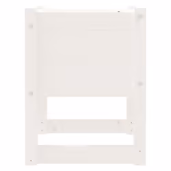vidaXL 1/2x Solid Wood Pine Planter Raised Bed Flower Box Multi Colours/Sizes - White, 40 x 40 x 52.5 cm/1 - Additional view 4