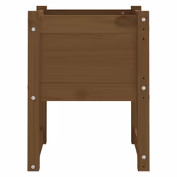 vidaXL 1/2x Solid Wood Pine Planter Raised Bed Flower Box Multi Colours/Sizes - Honey brown, 40 x 40 x 52.5 cm/2 - Additional view 4