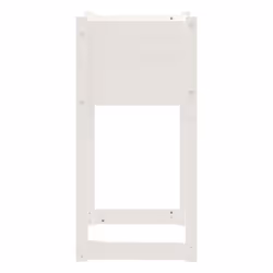 vidaXL 1/2x Solid Wood Pine Planter Raised Bed Flower Box Multi Colours/Sizes - White, 40 x 40 x 81 cm/1 - Additional view 4