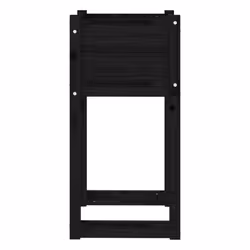 vidaXL 1/2x Solid Wood Pine Planter Raised Bed Flower Box Multi Colours/Sizes - Black, 40 x 40 x 81 cm/1 - Additional view 4