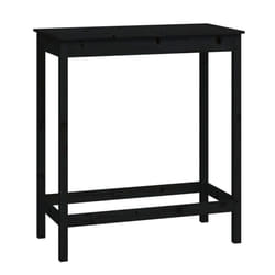 vidaXL Solid Wood Pine Bar Table Wooden Dinner Table Multi Colours Multi Sizes - Black