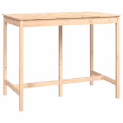 vidaXL Solid Wood Pine Bar Table Wooden Dinner Table Multi Colours Multi Sizes - Brown