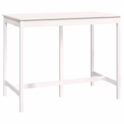 vidaXL Solid Wood Pine Bar Table Wooden Dinner Table Multi Colours Multi Sizes - White