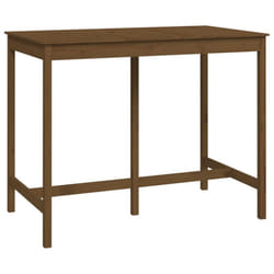 vidaXL Solid Wood Pine Bar Table Wooden Dinner Table Multi Colours Multi Sizes - Honey brown