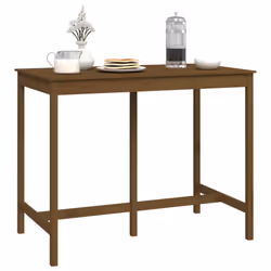 vidaXL Solid Wood Pine Bar Table Wooden Dinner Table Multi Colours Multi Sizes - Honey brown - Additional view 4
