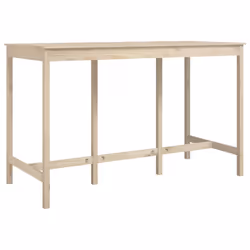 vidaXL Solid Wood Pine Bar Table Wooden Dinner Table Multi Colours Multi Sizes - Brown, 180 x 80 x 110 cm