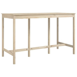 vidaXL Solid Wood Pine Bar Table Wooden Dinner Table Multi Colours Multi Sizes - Brown, 180 x 80 x 110 cm