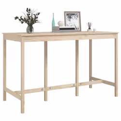 vidaXL Solid Wood Pine Bar Table Wooden Dinner Table Multi Colours Multi Sizes - Brown, 180 x 80 x 110 cm - Additional view 4