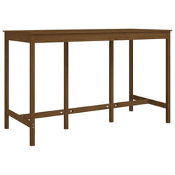 vidaXL Solid Wood Pine Bar Table Wooden Dinner Table Multi Colours Multi Sizes - Honey brown, 180 x 80 x 110 cm