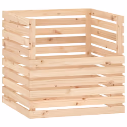 vidaXL Solid Wood Pine Composter Multi Colours 100x100x102 cm/80x80x78 cm - Brown, 80 x 80 x 78 cm