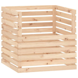 vidaXL Solid Wood Pine Composter Multi Colours 100x100x102 cm/80x80x78 cm - Brown, 80 x 80 x 78 cm