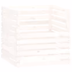 vidaXL Solid Wood Pine Composter Multi Colours 100x100x102 cm/80x80x78 cm - White, 80 x 80 x 78 cm