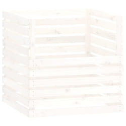 vidaXL Solid Wood Pine Composter Multi Colours 100x100x102 cm/80x80x78 cm - White, 80 x 80 x 78 cm