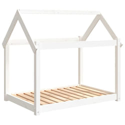 vidaXL Solid Wood Pine Dog Bed Wooden Pet Sofa Dog Couch Multi Colours/Sizes - white, 101 x 70 x 90 cm