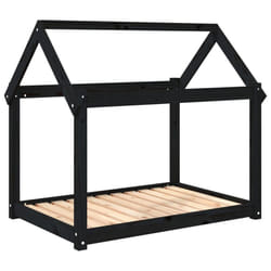 vidaXL Solid Wood Pine Dog Bed Wooden Pet Sofa Dog Couch Multi Colours/Sizes - black, 101 x 70 x 90 cm