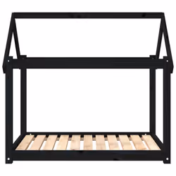 vidaXL Solid Wood Pine Dog Bed Wooden Pet Sofa Dog Couch Multi Colours/Sizes - black, 101 x 70 x 90 cm - Additional view 4