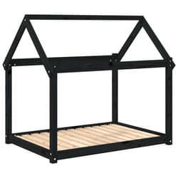 vidaXL Solid Wood Pine Dog Bed Wooden Pet Sofa Dog Couch Multi Colours/Sizes - black, 111 x 80 x 100 cm
