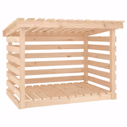 vidaXL Solid Wood Pine Firewood Rack Log Shed Multi Colours 108x73x108/79 cm - Brown, 108 x 73 x 79 cm