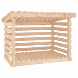 vidaXL Solid Wood Pine Firewood Rack Log Shed Multi Colours 108x73x108/79 cm - Brown, 108 x 73 x 79 cm