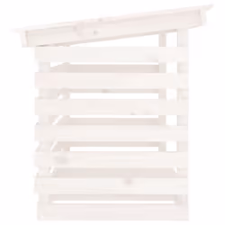 vidaXL Solid Wood Pine Firewood Rack Log Shed Multi Colours 108x73x108/79 cm - White, 108 x 73 x 79 cm - Additional view 5