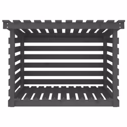 vidaXL Solid Wood Pine Firewood Rack Log Shed Multi Colours 108x73x108/79 cm - Grey, 108 x 73 x 79 cm - Additional view 4