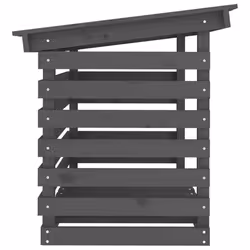vidaXL Solid Wood Pine Firewood Rack Log Shed Multi Colours 108x73x108/79 cm - Grey, 108 x 73 x 79 cm - Additional view 5