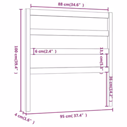 VidaXL 822234 headboard/footboard Grey - Additional view 6