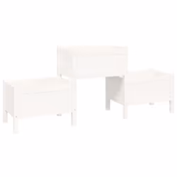 vidaXL Solid Wood Pine Planter Multi Colours 178.5x44x75 cm/245.5x44x75 cm - White, 178.5 x 44 x 75 cm
