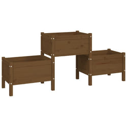 vidaXL Solid Wood Pine Planter Multi Colours 178.5x44x75 cm/245.5x44x75 cm - Honey brown, 178.5 x 44 x 75 cm