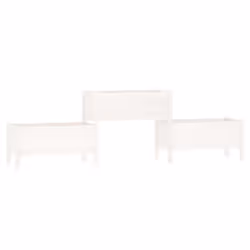 vidaXL Solid Wood Pine Planter Multi Colours 178.5x44x75 cm/245.5x44x75 cm - White, 245.5 x 44 x 75 cm