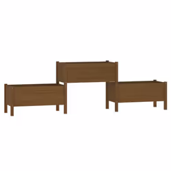 vidaXL Solid Wood Pine Planter Multi Colours 178.5x44x75 cm/245.5x44x75 cm - Honey brown, 245.5 x 44 x 75 cm