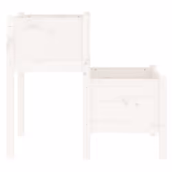 vidaXL Solid Wood Pine Planter Raised Bed Multi Colours 110/84.5x84x75 cm - White, 84.5 x 84 x 75 cm - Additional view 4