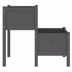 vidaXL Solid Wood Pine Planter Raised Bed Multi Colours 110/84.5x84x75 cm - Grey, 84.5 x 84 x 75 cm - Additional view 4