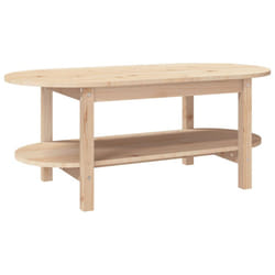 vidaXL Solid Wood Pine Coffee Table Multi Colours 110x55x45 cm/80x45x45 cm - brown, 110 x 55 x 45 cm