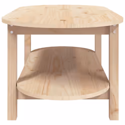 vidaXL Solid Wood Pine Coffee Table Multi Colours 110x55x45 cm/80x45x45 cm - brown, 110 x 55 x 45 cm - Additional view 5