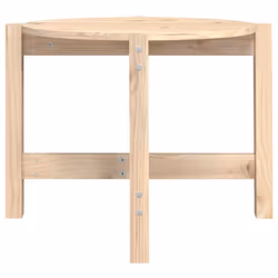 vidaXL Solid Wood Pine Coffee Table Multi Colours Ã 52.5x45 cm/Ã 62.5x45 cm - brown, Ã? 62.5 x 45 cm - Additional view 4