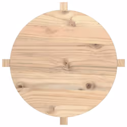 vidaXL Solid Wood Pine Coffee Table Multi Colours Ã 52.5x45 cm/Ã 62.5x45 cm - brown, Ã? 62.5 x 45 cm - Additional view 5