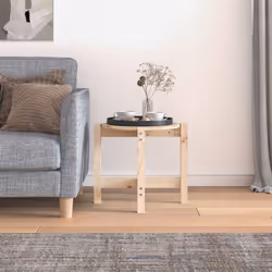 vidaXL Solid Wood Pine Coffee Table Multi Colours Ã 52.5x45 cm/Ã 62.5x45 cm - brown, Ã? 52.5 x 45 cm