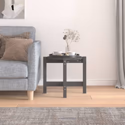 vidaXL Solid Wood Pine Coffee Table Multi Colours Ã 52.5x45 cm/Ã 62.5x45 cm - grey, Ã? 52.5 x 45 cm