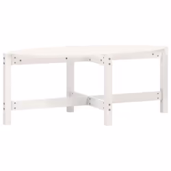 vidaXL Solid Wood Pine Coffee Table Multi Colours 118x63x45 cm/87x48x35 cm - white, 118 x 63 x 45 cm