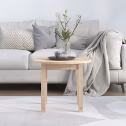 vidaXL Solid Wood Pine Coffee Table End Table Multi Colours Ã 45x40/Ã 55x45 cm - brown, Ã? 55 x 45 cm
