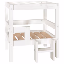vidaXL Solid Wood Pine Dog Bed Pet Sofa Puppy Dog Couch Multi Colours/Sizes - White, 55.5 x 53.5 x 60 cm