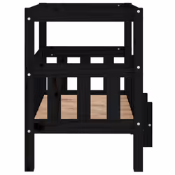 vidaXL Solid Wood Pine Dog Bed Pet Sofa Puppy Dog Couch Multi Colours/Sizes - Black, 65.5 x 43 x 70  cm - Additional view 5