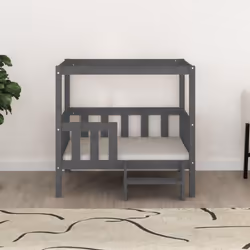vidaXL Solid Wood Pine Dog Bed Pet Sofa Puppy Dog Couch Multi Colours/Sizes - Grey, 95.5 x 73.5 x 90  cm