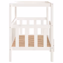 vidaXL Solid Wood Pine Dog Bed Pet Sofa Puppy Dog Couch Multi Colours/Sizes - White, 105.5 x 83.5 x 100  cm - Additional view 5