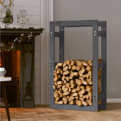 vidaXL Solid Wood Pine Firewood Rack Shed Log Holder Multi Colours Multi Sizes - Grey, 60 x 25 x 100 cm