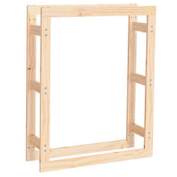 vidaXL Solid Wood Pine Firewood Rack Shed Log Holder Multi Colours Multi Sizes - Brown, 80 x 25 x 100 cm