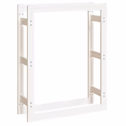 vidaXL Solid Wood Pine Firewood Rack Shed Log Holder Multi Colours Multi Sizes - White, 80 x 25 x 100 cm