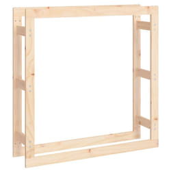 vidaXL Solid Wood Pine Firewood Rack Shed Log Holder Multi Colours Multi Sizes - Brown, 100 x 25 x 100 cm